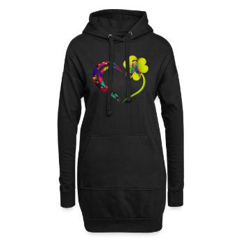 Autismus Bewusstsein Autisten Vielfalt - Hoodie-Kleid - Schwarz - Vorne