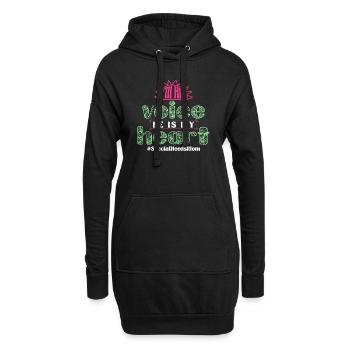 Inclusion Sensibilisation Diversité handicap - Sweat-shirt à capuche long Femme - noir - Devant