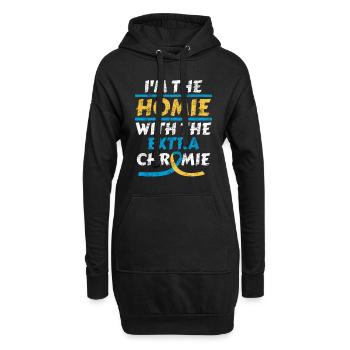 Syndrome de Down J’adore mon extra - Sweat-shirt à capuche long Femme - noir - Devant
