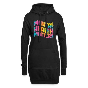 Mentale Health Matters Awareness Mentale - Sweat-shirt à capuche long Femme - noir - Devant