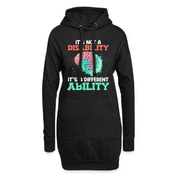 Autisten Bewusstsein Its not a disability - Hoodie-Kleid - Schwarz - Vorne