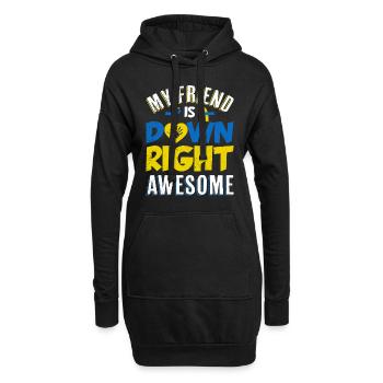 Down Syndrom Awareness Freunde von Down Syndrom - Hoodie-Kleid - Schwarz - Vorne