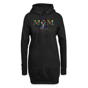 Maman autiste pour la sensibilisation à l’autisme - Sweat-shirt à capuche long Femme - noir - Devant