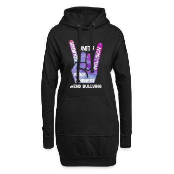 Stop Bullying Awareness und Solidarität für - Hoodie-Kleid - Schwarz - Vorne