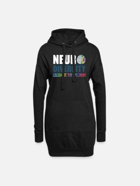 Autisten Bewusstsein Autismus Vielfalt - Hoodie-Kleid - Schwarz