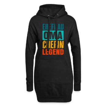 Oma Ehefrau und Chefin Muttertag super Oma - Hoodie-Kleid - Schwarz - Vorne