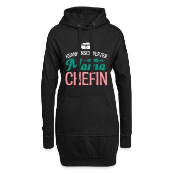 Mama Chefin Muttertag Mama Boss Supervisor - Hoodie-Kleid - Schwarz - Vorne