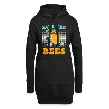 Journée de la Terre de Conservation Save the Bees - Sweat-shirt à capuche long Femme - noir - Devant