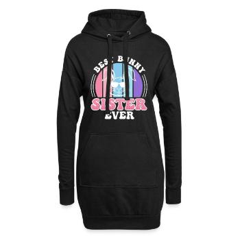 Frohe Ostern Schwester Hase Osterhasen Schwestern - Hoodie-Kleid - Schwarz - Vorne