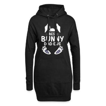 Papa Hase Osterhasen Dad Osterfreunde Daddy - Hoodie-Kleid - Schwarz - Vorne