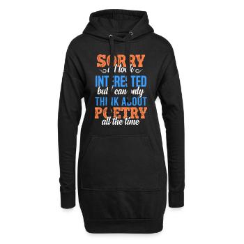 Poesie Buchliebhaber Poeten Buchliebe Bücher - Hoodie-Kleid - Schwarz - Vorne