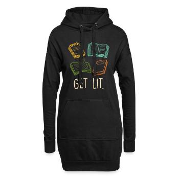 Obtenez des amateurs de livres Lit et des amateurs de livres fans de lecture - Sweat-shirt à capuche long Femme - noir - Devant