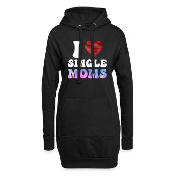 I love Single Moms Party Malle Single Männer - Hoodie-Kleid - Schwarz - Vorne