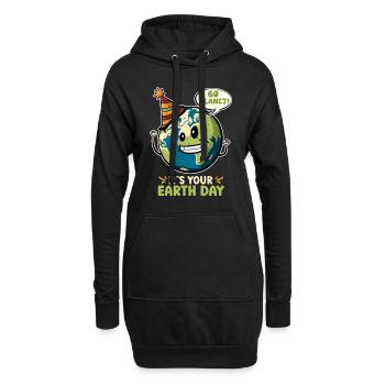 Earth Day Mission Erde & Klimaschutz Umwelt - Hoodie-Kleid - Schwarz - Vorne