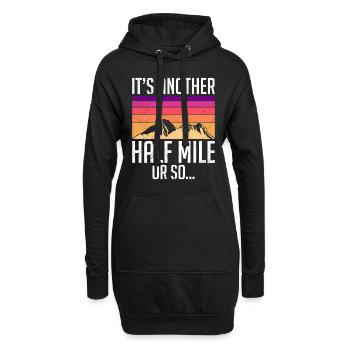 Wanderer lustig Bergesteiger Berge Naturburschen - Hoodie-Kleid - Schwarz - Vorne