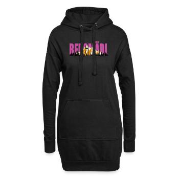 Bergfan Bergmädl Bergsteiger Wanderer klettern - Hoodie-Kleid - Schwarz - Vorne