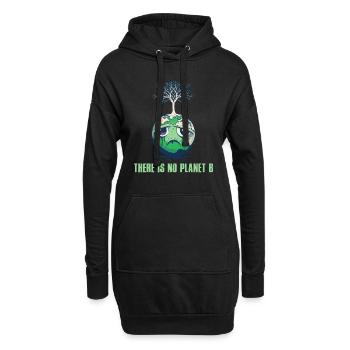 Il n’y a pas de Planète B Earth Day Mission Erde - Sweat-shirt à capuche long Femme - noir - Devant