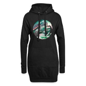 Save the Ocean Keep it Clean Umweltschutz - Hoodie-Kleid - Schwarz - Vorne