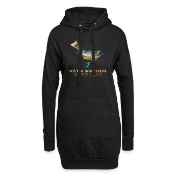 Sauver la nature Protection de l’environnement Sauvez la Terre - Sweat-shirt à capuche long Femme - noir - Devant