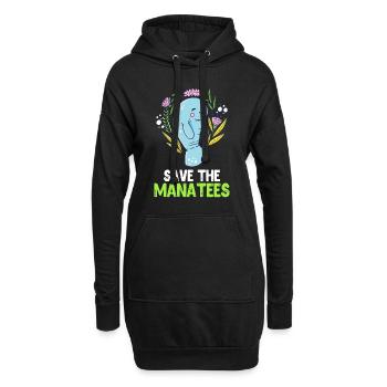Artenschutz Walross Save the Ocean Umweltliebe - Hoodie-Kleid - Schwarz - Vorne