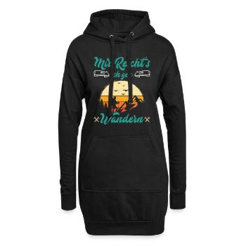 Mir reichts ich geh wandern Bergfan - Hoodie-Kleid - Schwarz - Vorne