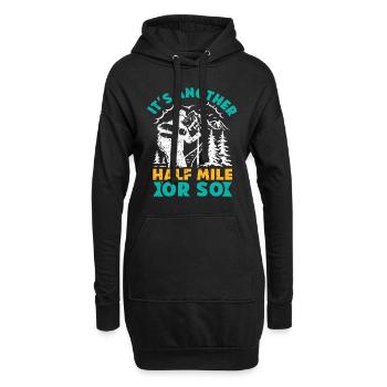 Wanderer lustig Nur eine halbe Meile Bergfan - Hoodie-Kleid - Schwarz - Vorne