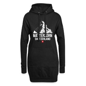 Matterhorn Wanderer Bergfan klettern Hiking - Hoodie-Kleid - Schwarz - Vorne