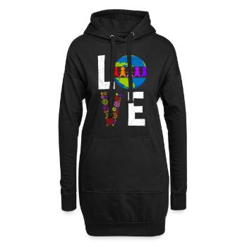 Earth Day Design Love Cooler Earth Day Environment - Sweat-shirt à capuche long Femme - noir - Devant