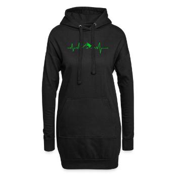 klettern Bergsteiger Wanderer Summit - Hoodie-Kleid - Schwarz - Vorne