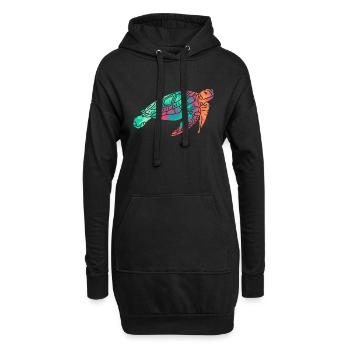Rettet die Schildkröten Save the Ocean Umweltliebe - Hoodie-Kleid - Schwarz - Vorne