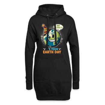 Earth Day Mission Erde & Klimaschutz Umwelt - Hoodie-Kleid - Schwarz - Vorne