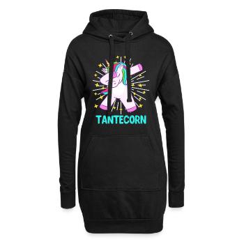 Tanticorn Einhorn Fan Muttertag Tanten Unicorn - Hoodie-Kleid - Schwarz - Vorne