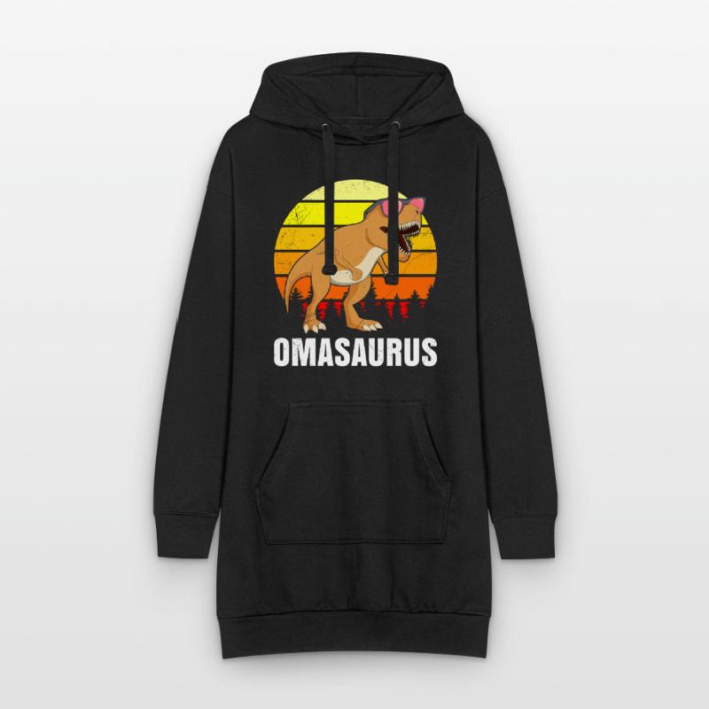 Omasaurus Muttertag Großmutter Dinosaurier Hoodie-Kleid