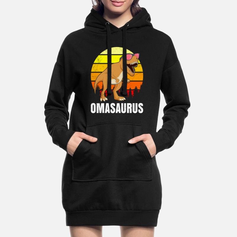 Omasaurus Muttertag Großmutter Dinosaurier Hoodie-Kleid