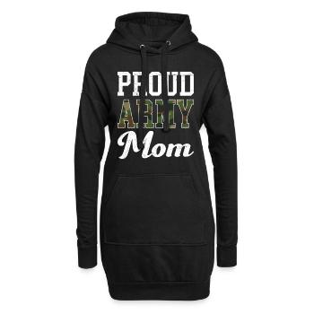 Stolze Mama Army Militär Mutter Soldaten - Hoodie-Kleid - Schwarz - Vorne