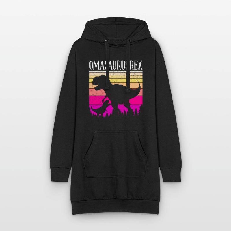 Omasaurus Muttertag Großmutter Dinosaurier Hoodie-Kleid