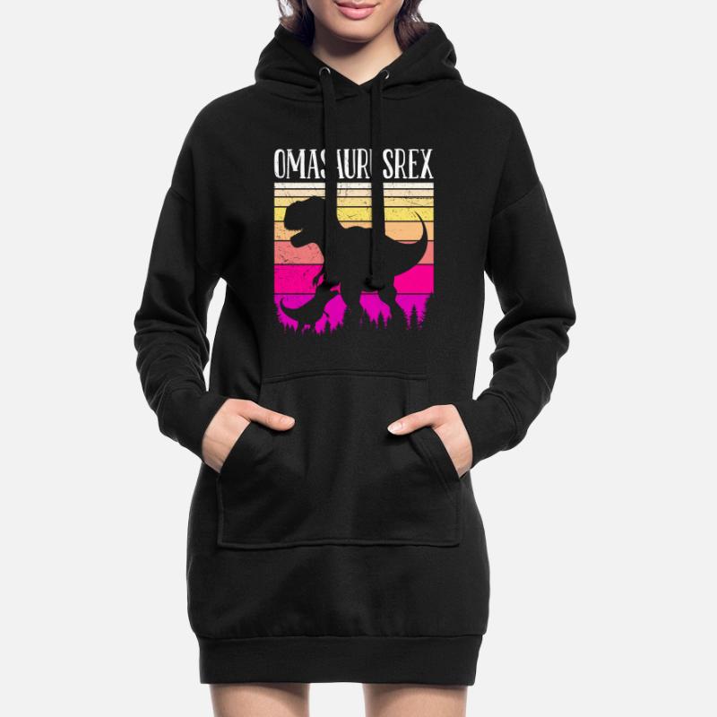 Omasaurus Muttertag Großmutter Dinosaurier Hoodie-Kleid