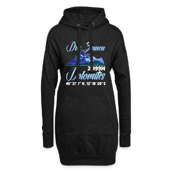 Drei Zinnen Dolomiten Kletterer - Hoodie-Kleid - Schwarz - Vorne