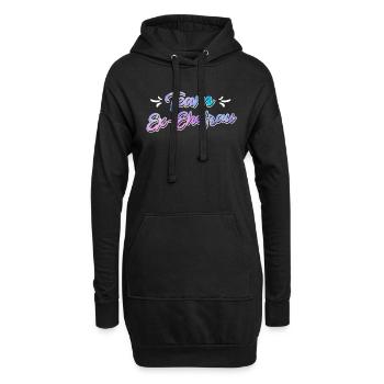 Scheidungsparty Ex Frau glücklich geschieden - Hoodie-Kleid - Schwarz - Vorne