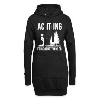Warnung lustig Wanderer und Bergsteiger Berge - Hoodie-Kleid - Schwarz - Vorne