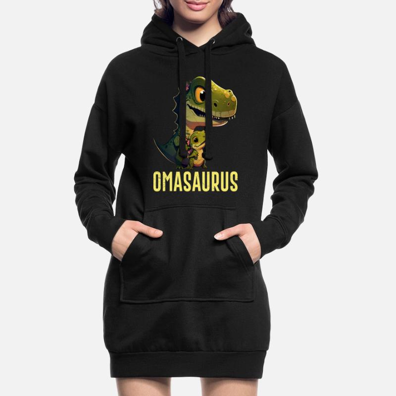 Omasaurus Muttertag Großmutter Dinosaurier Hoodie-Kleid