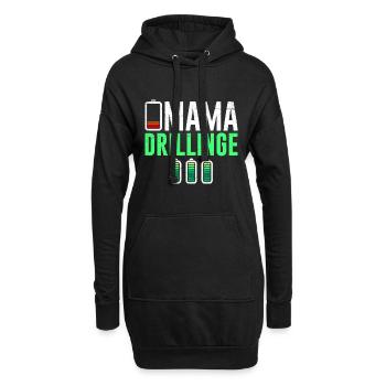 Drillingsmama 2024 Mama Drillinge 2024 Triplets - Hoodie-Kleid - Schwarz - Vorne