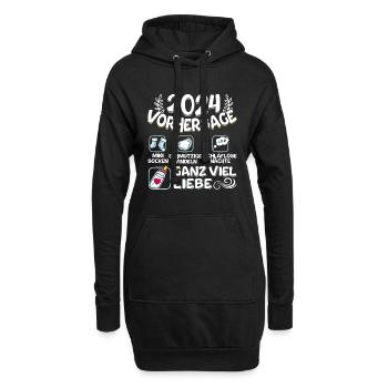 Baby Vorhersage 2024 werdende Mutter 2024 - Hoodie-Kleid - Schwarz - Vorne