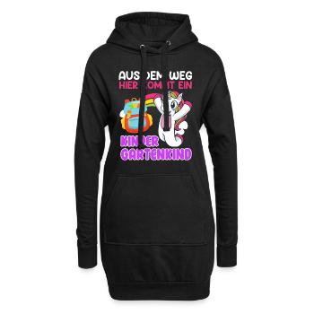 Aus dem Weg hier kommt ein Kinder Gartenkind - Hoodie-Kleid - Schwarz - Vorne
