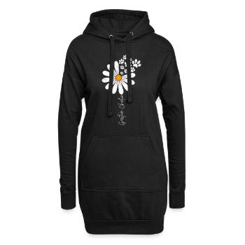 Jardinier patron marguerite - Sweat-shirt à capuche long Femme - noir - Devant