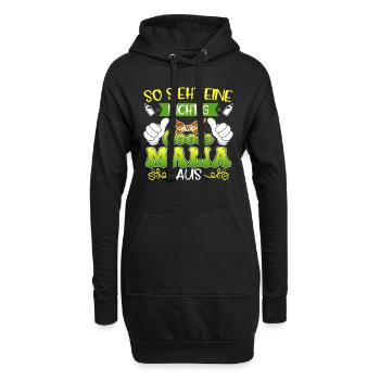 Mütter So sieht eine richtig coole Mama aus 2024 - Hoodie-Kleid - Schwarz - Vorne