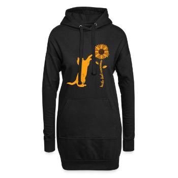 Beste Katzenmama Sonnenblumen Katzenliebhaberin - Hoodie-Kleid - Schwarz - Vorne