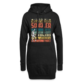 Leg dich nie mit einem Sondler an Sondengänger - Hoodie-Kleid - Schwarz - Vorne