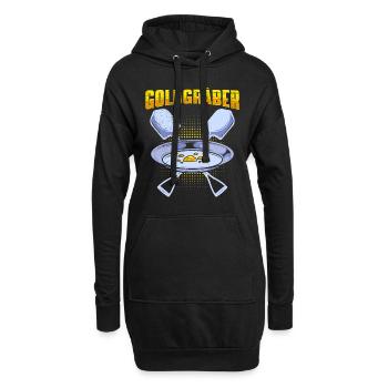 Goldgräber Gold Digger Goldrausch Goldjäger - Hoodie-Kleid - Schwarz - Vorne