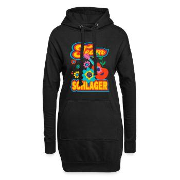 Team Schlager Schlagermusik Schlagerparty - Hoodie-Kleid - Schwarz - Vorne
